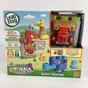 Leap Frog Safari Animals Playset Leap Builders Interactive Learning Blocks Set